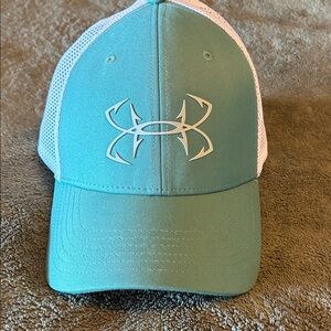 Under Armour Aqua and White Mesh Cap
